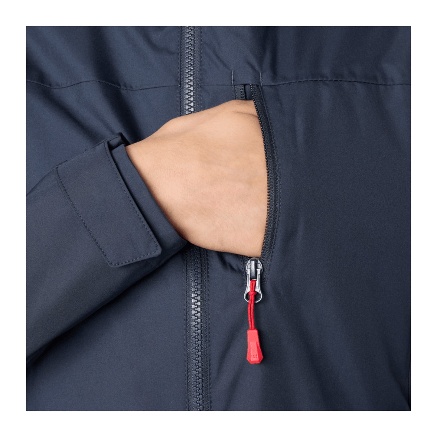 HH Women's W Crew Jacket 2.0 – Navy – detail