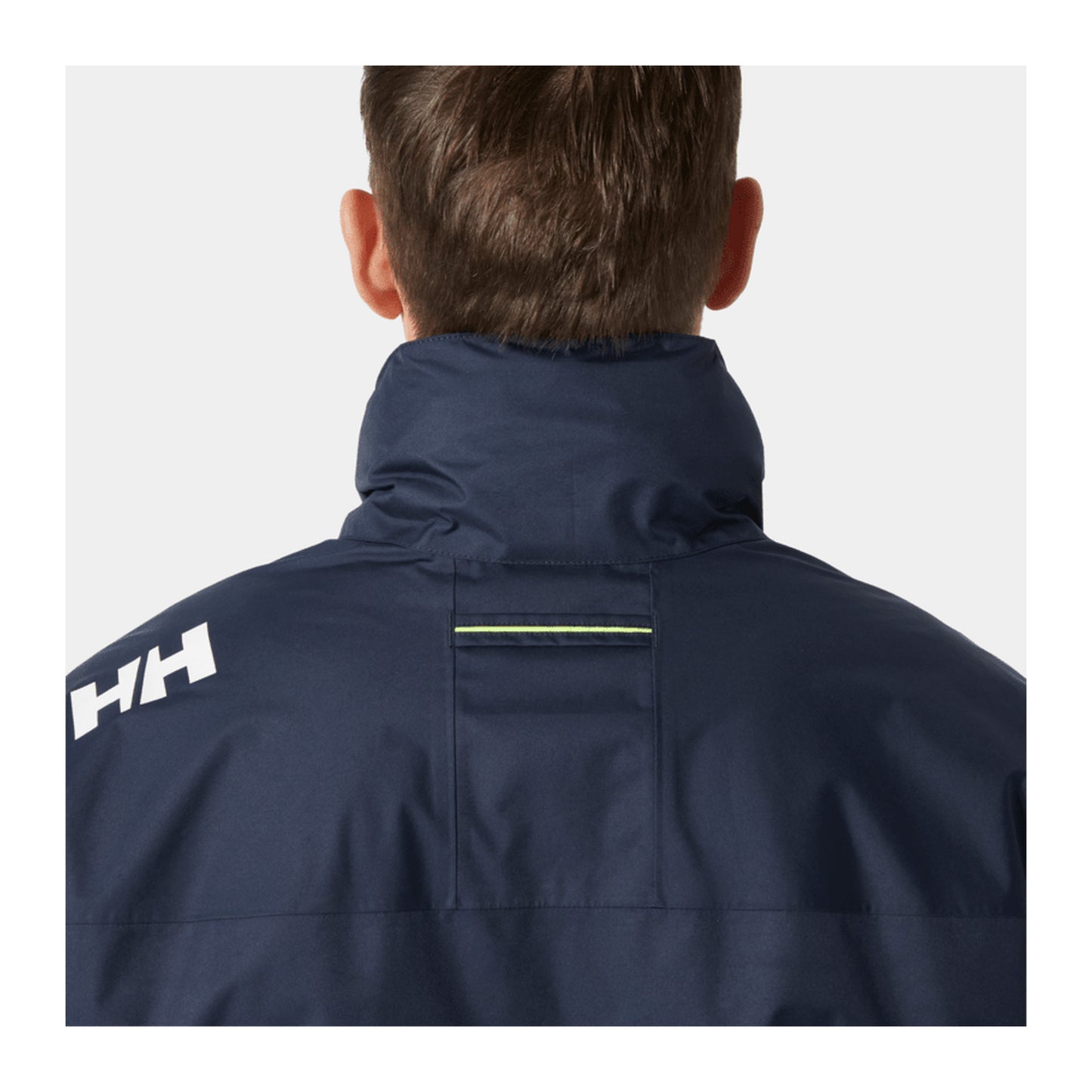 HH Men's Crew Hooded Midlayer Jacket 2 – Navy – detail