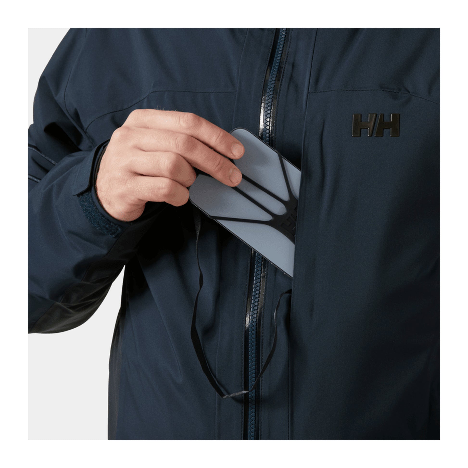 HH Men's Courchevel Jacket – Navy – detail