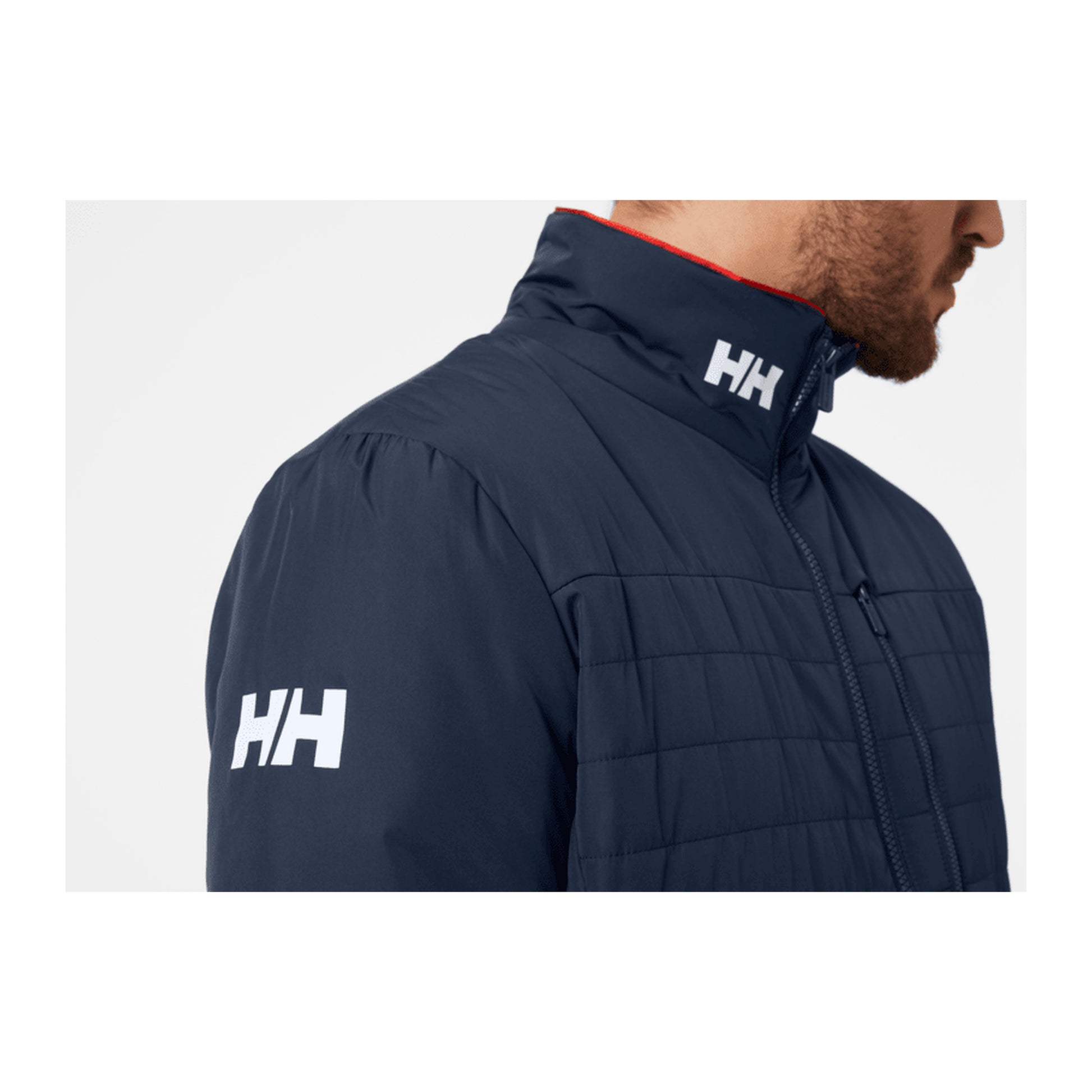 HH Men's Crew Insulator Jacket 2.0 – Navy – detail