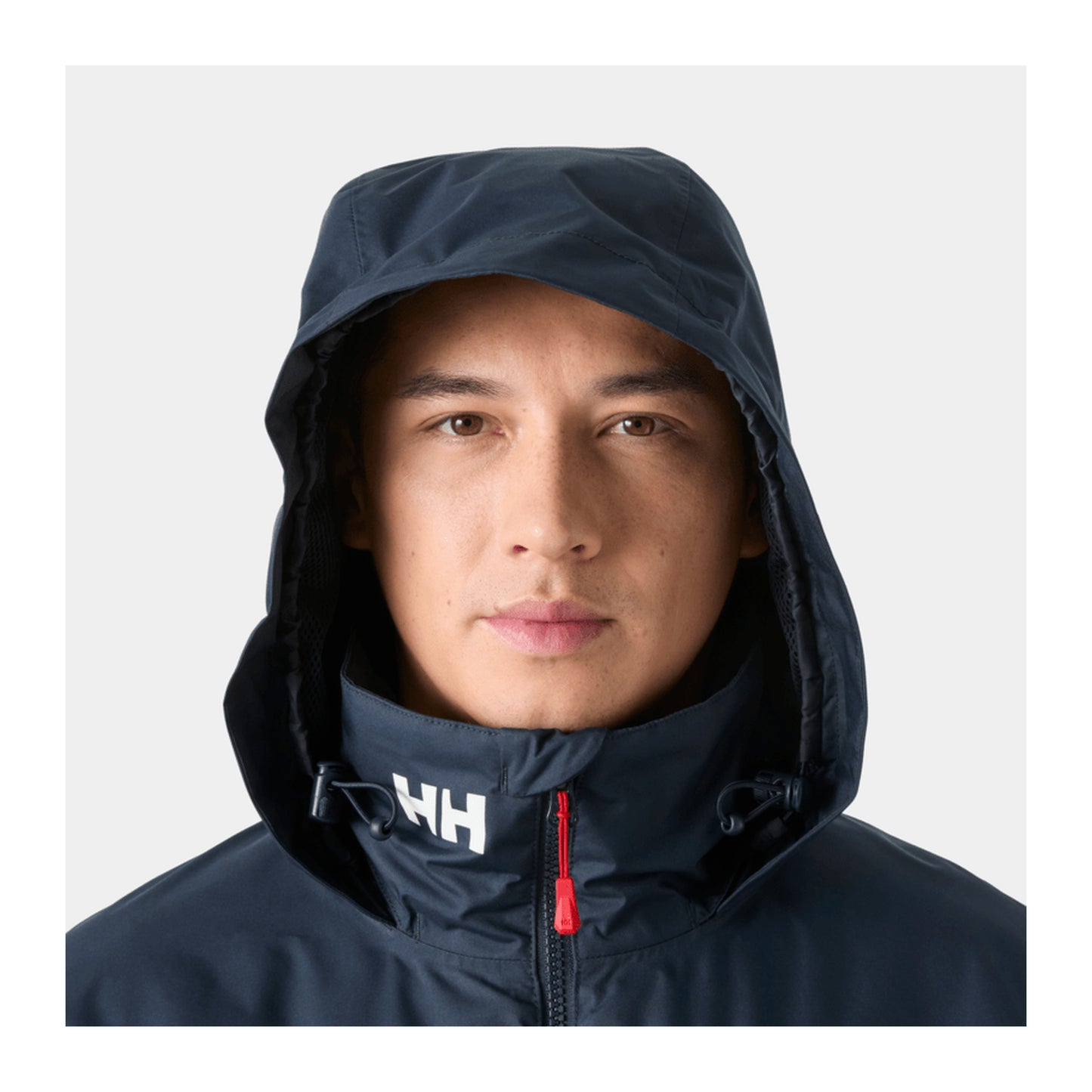 HH Men's Crew Hooded Midlayer Jacket 2 – Navy – detail