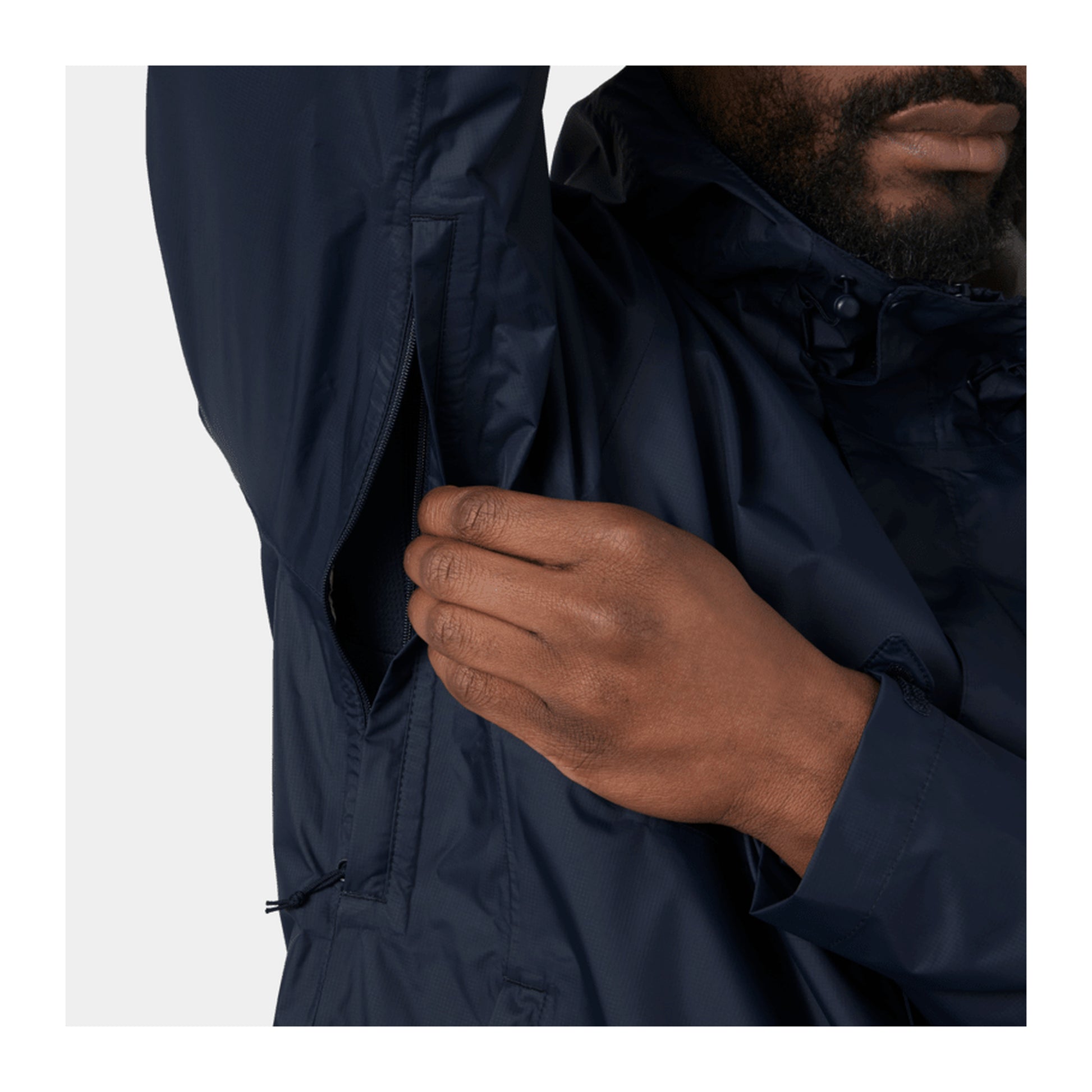 HH Men's Loke Jacket – Navy – detail