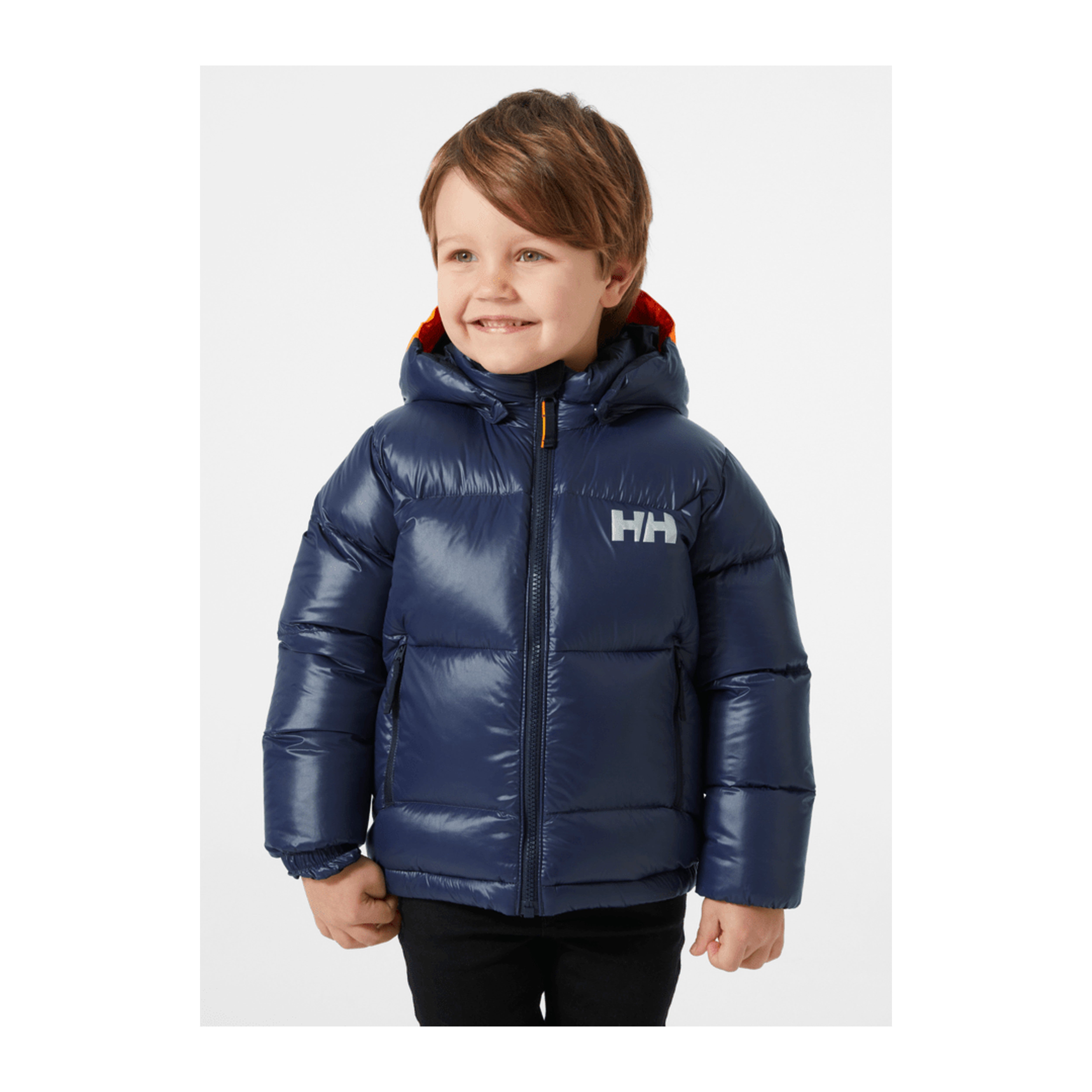 HH Kids' K Isfjord Down Jacket – Navy – detail