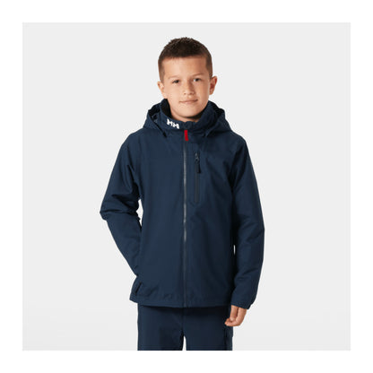 HH Junior Jr Crew Midlayer Jacket 2.0 – Navy – detail