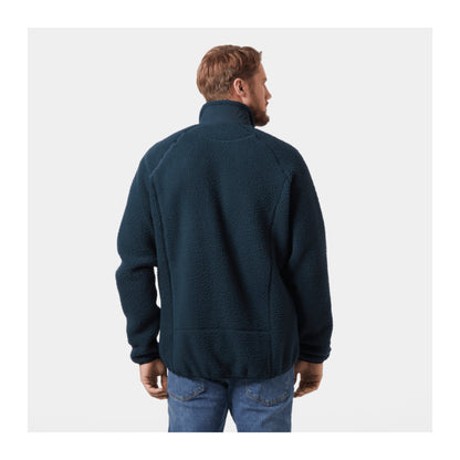 HH Men's Panorama Pile Block Jacket – Navy – detail