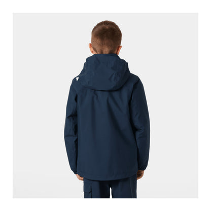 HH Junior Jr Crew Midlayer Jacket 2.0 – Navy – detail
