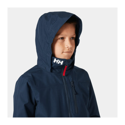 HH Junior Jr Crew Midlayer Jacket 2.0 – Navy – detail