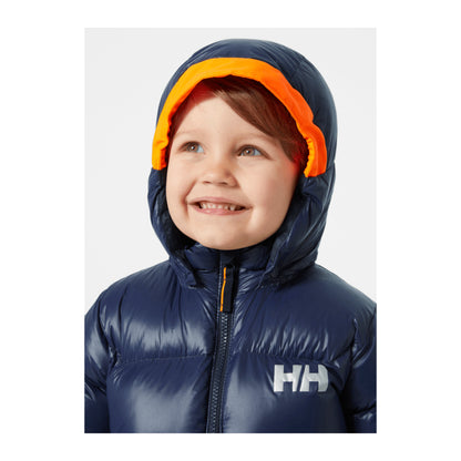 HH Kids' K Isfjord Down Jacket – Navy – detail