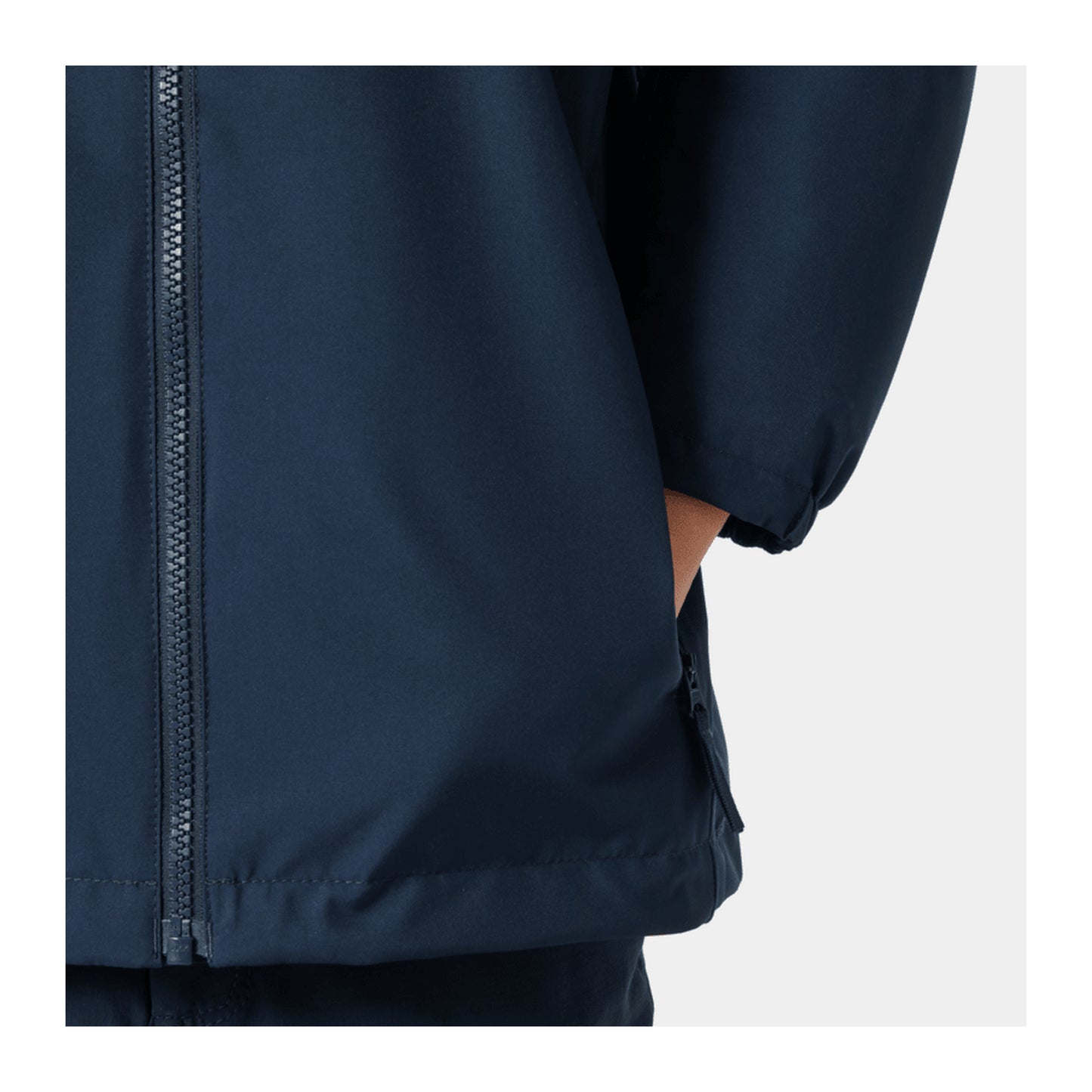 HH Junior Jr Crew Midlayer Jacket 2.0 – Navy – detail