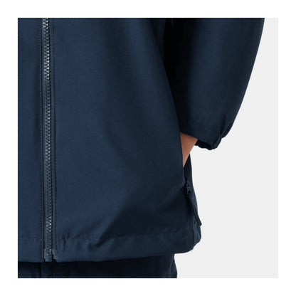 HH Junior Jr Crew Midlayer Jacket 2.0 – Navy – detail