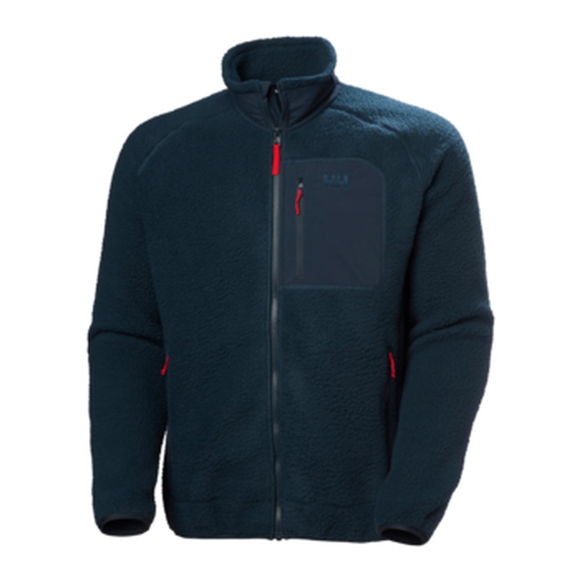HH Men's Panorama Pile Block Jacket – Navy – detail