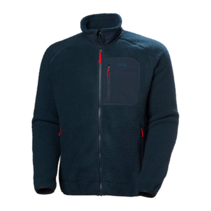 HH Men's Panorama Pile Block Jacket – Navy – detail