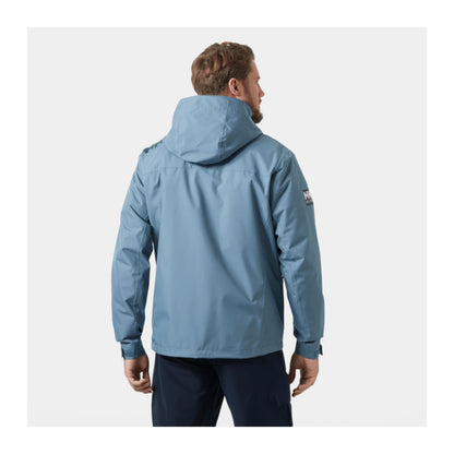 HH Men's Crew Hooded Midlayer Jacket 2 – Washed Navy – detail