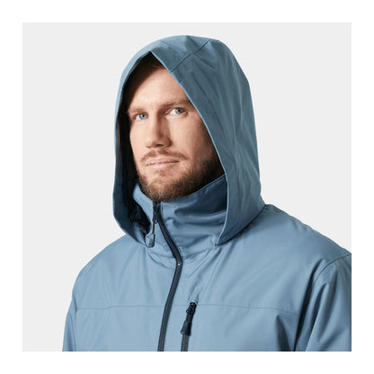 HH Men's Crew Hooded Midlayer Jacket 2 – Washed Navy – detail