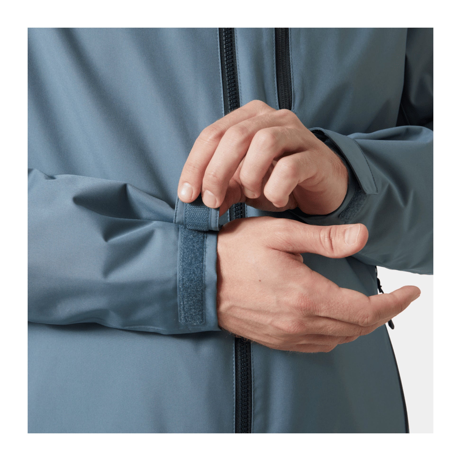HH Men's Crew Midlayer Jacket 2 – Washed Navy – detail