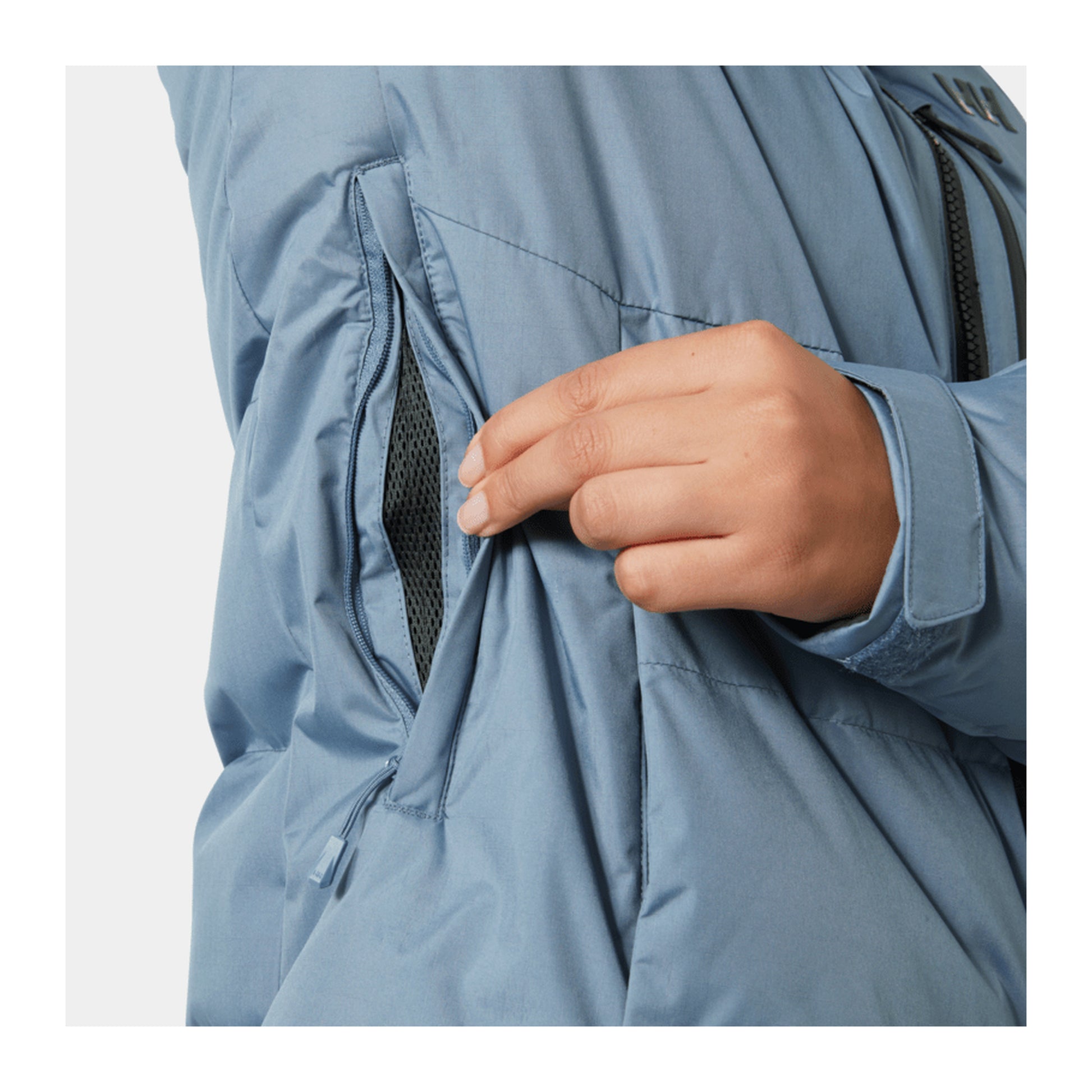 HH Women's W Kvitfjell Race Puffy Jacket – Washed Navy – detail