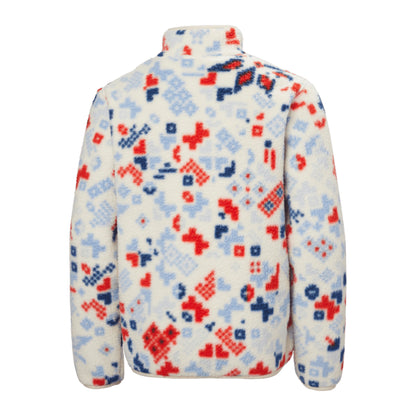 HH Junior Jr Frosty Pile Jacket – Bright Blue/Red Aop – back