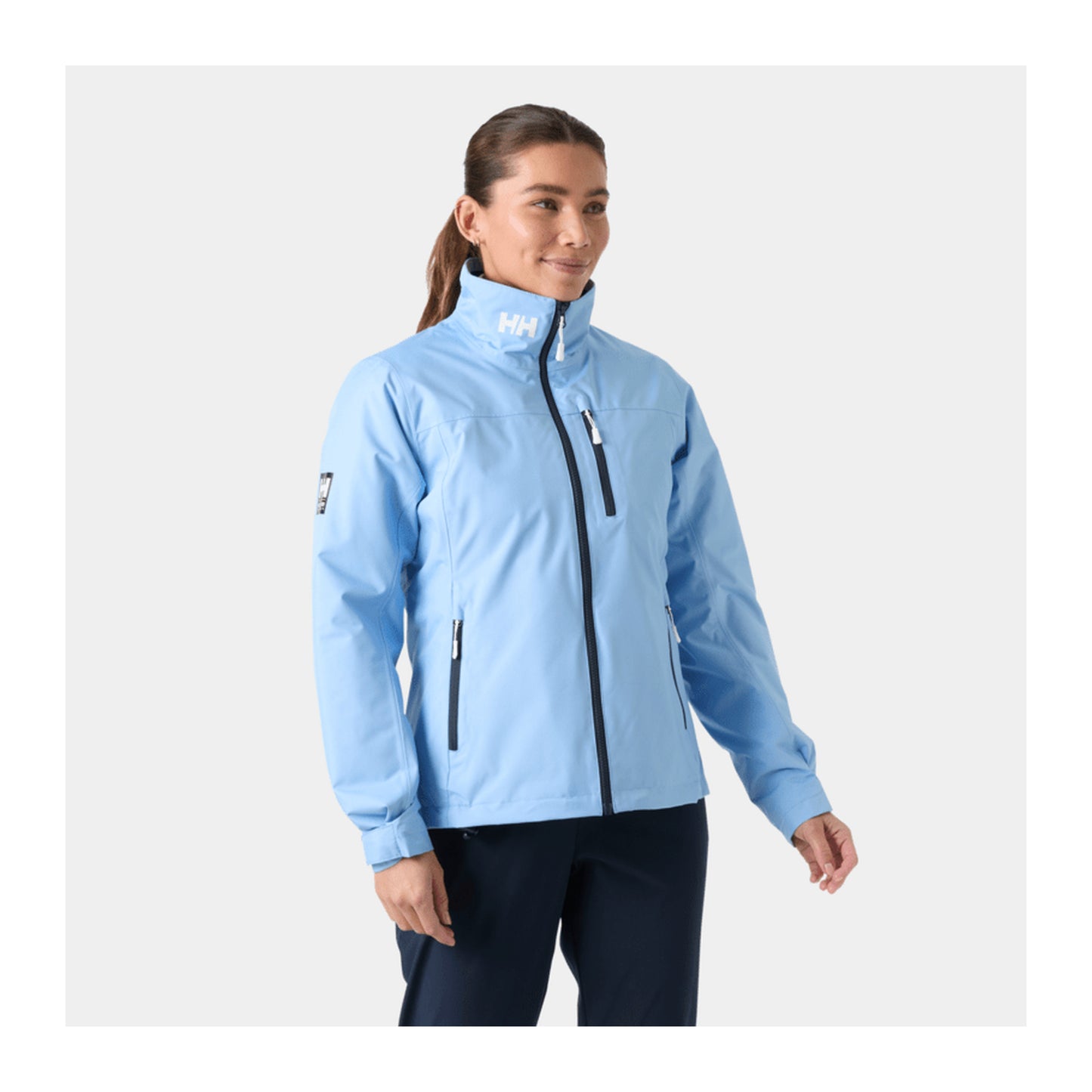 HH Women's W Crew Midlayer Jacket 2 – Bright Blue – detail