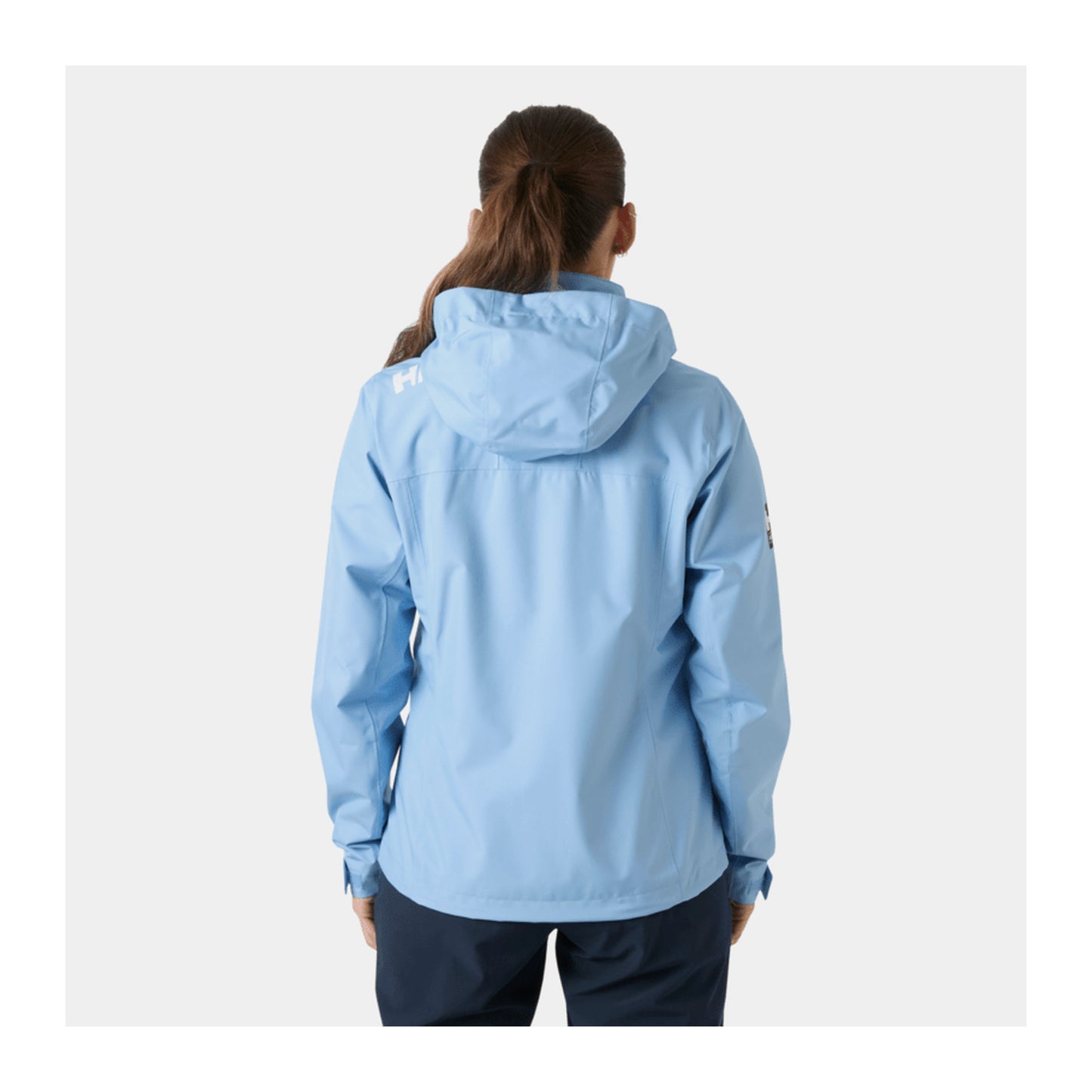 HH Women's W Crew Hooded Jacket 2.0 – Bright Blue – detail