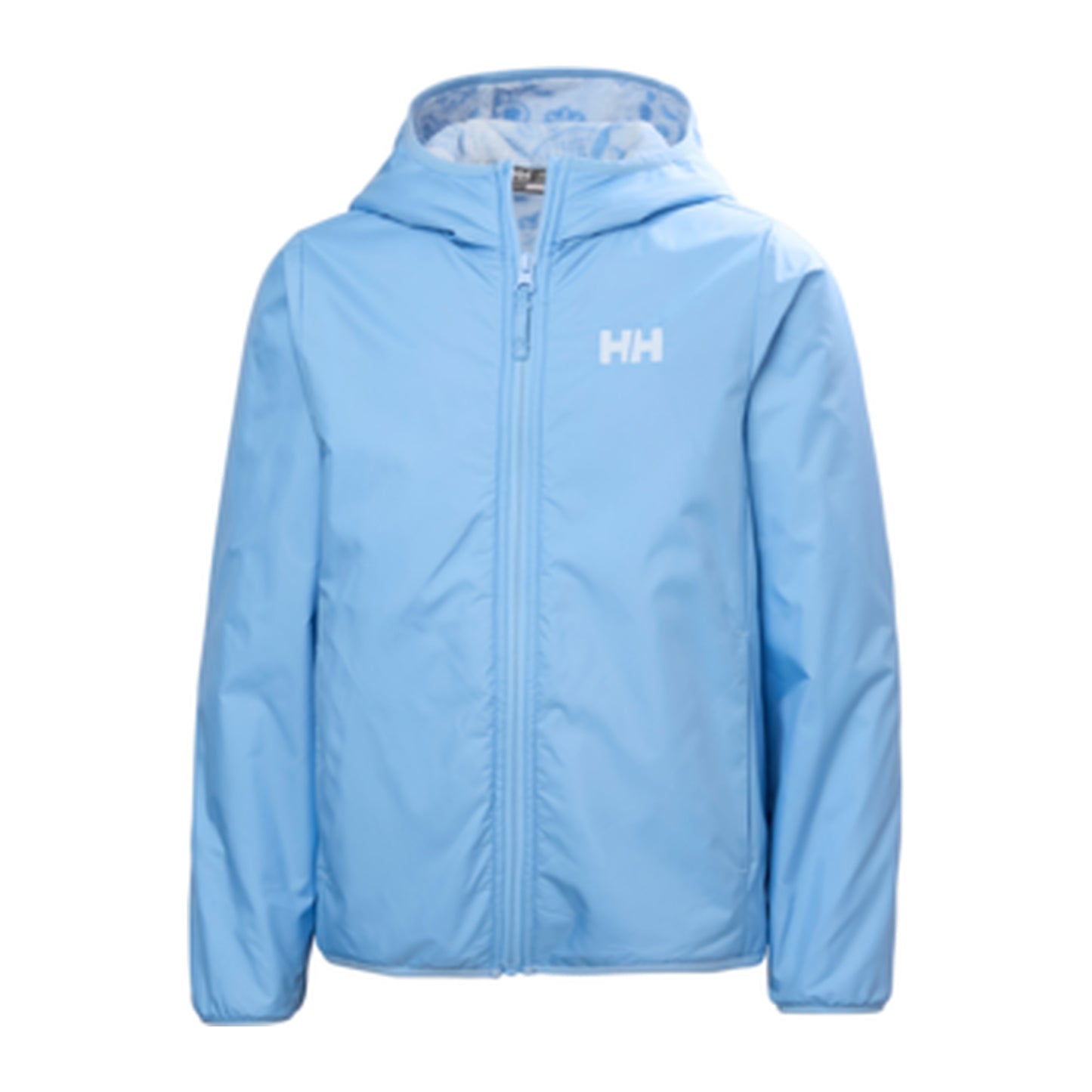 HH Junior Jr Chill Hooded Jacket – Bright Blue – detail