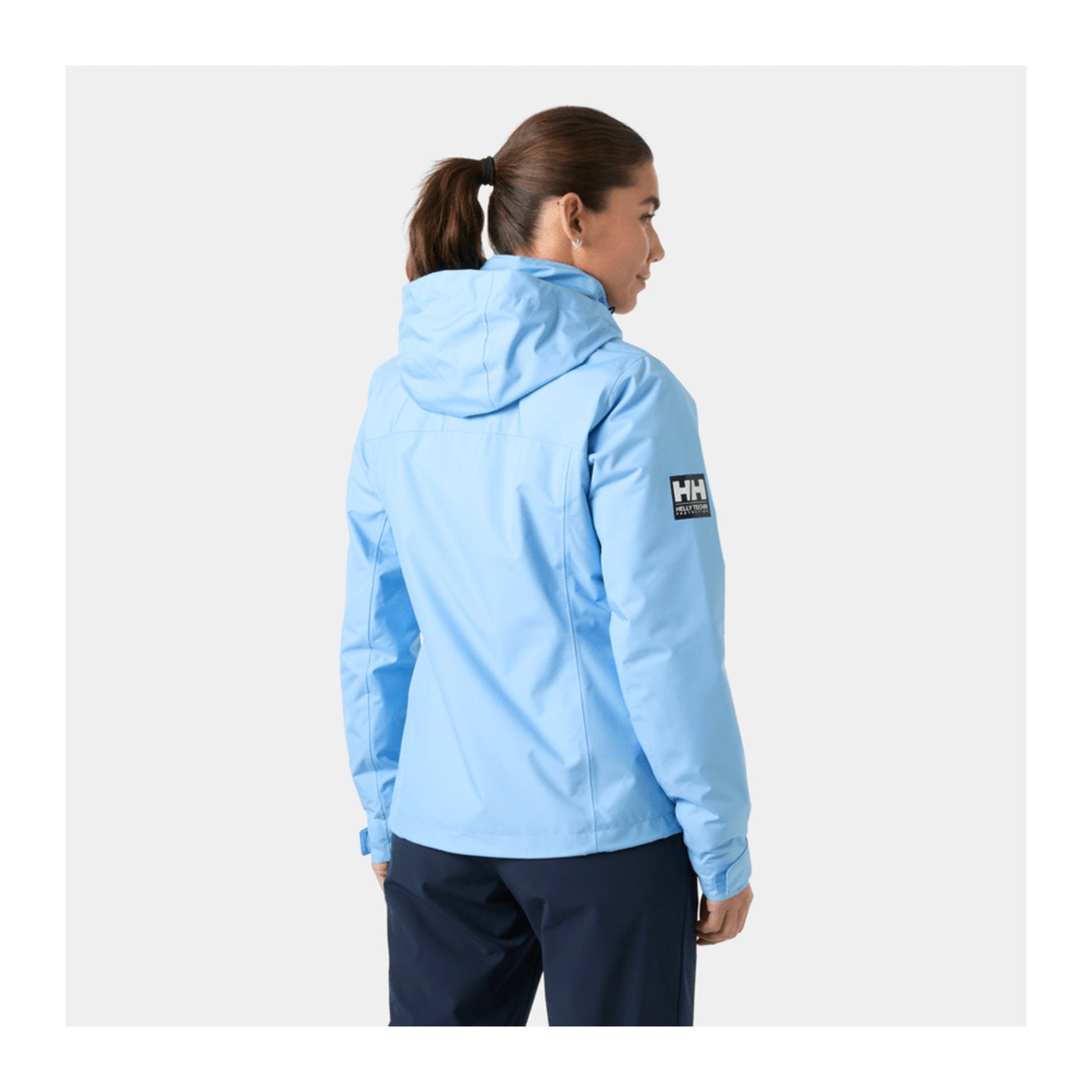HH Women's W Crew Hooded Midl Jacket 2.0 – Bright Blue – detail