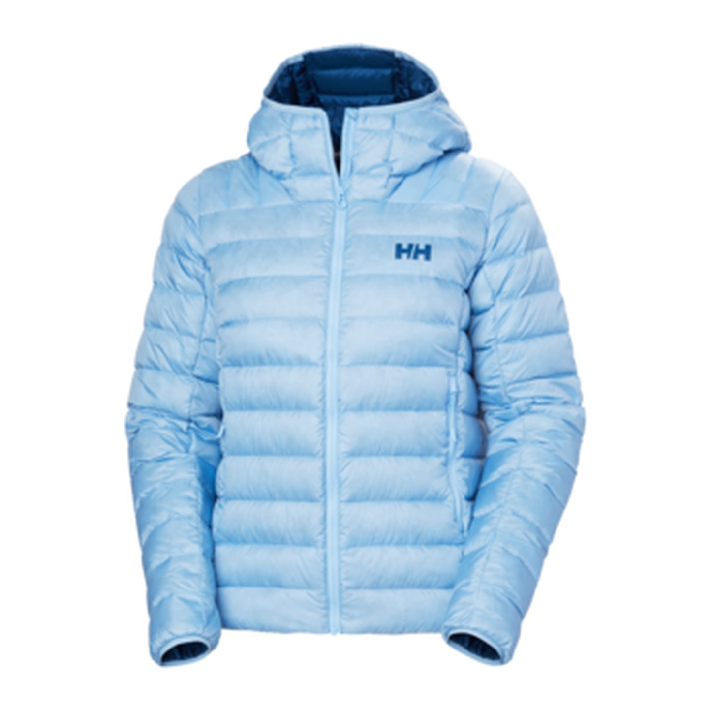 HH Women's W Verglas Hooded Down 2.0 – Bright Blue – detail