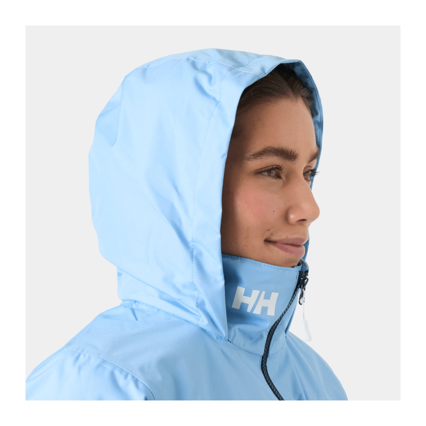 HH Women's W Crew Hooded Midl Jacket 2.0 – Bright Blue – detail