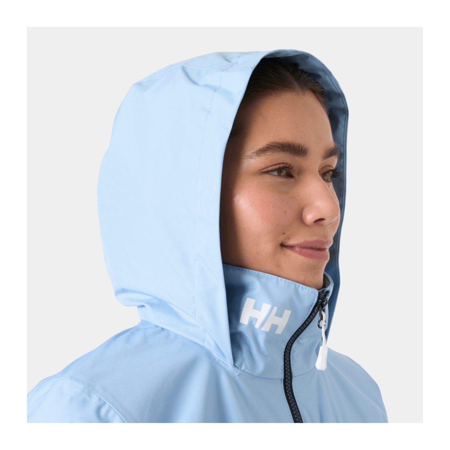 HH Women's W Crew Hooded Jacket 2.0 – Bright Blue – detail