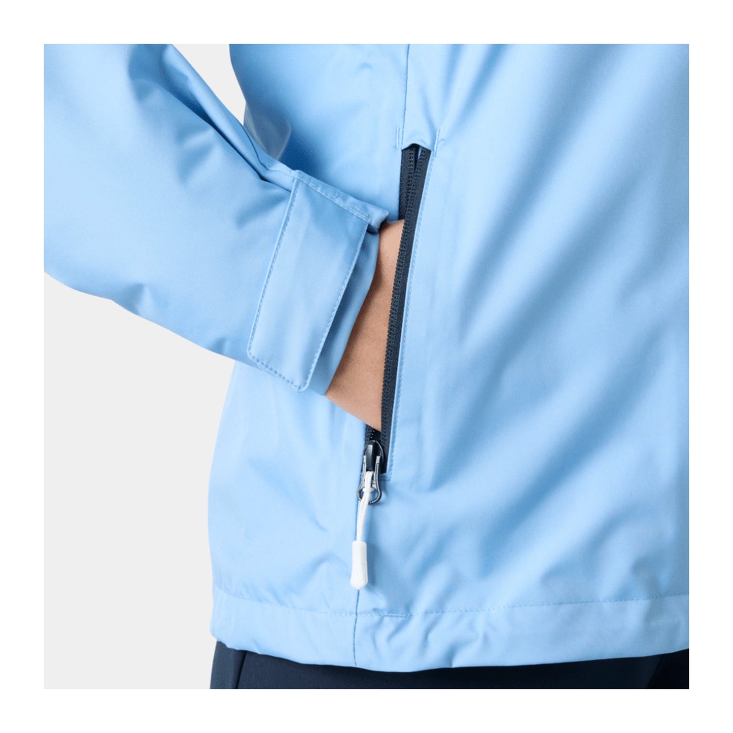 HH Women's W Crew Hooded Midl Jacket 2.0 – Bright Blue – detail
