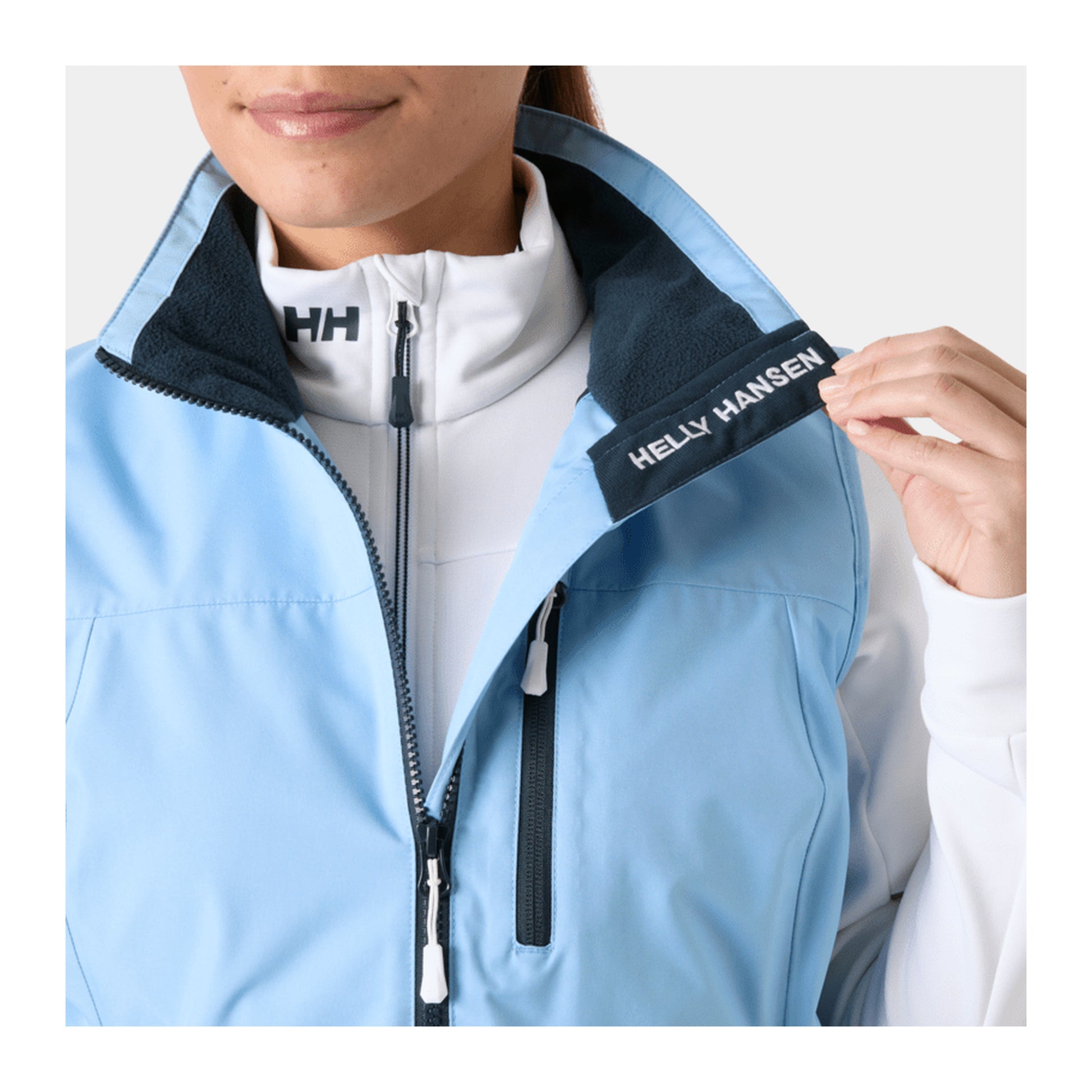 HH Women's W Crew Vest 2.0 – Bright Blue – detail