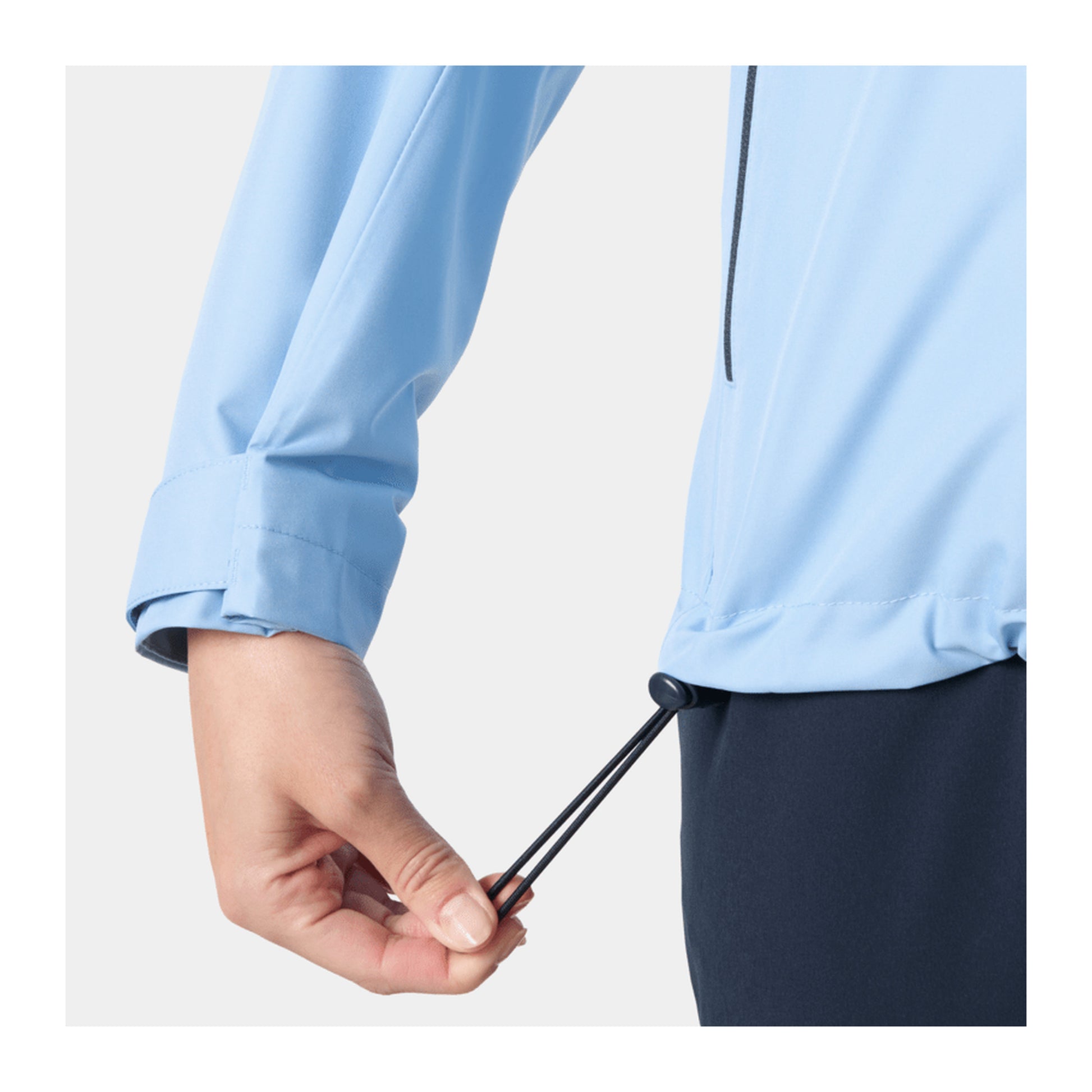 HH Women's W Crew Hooded Jacket 2.0 – Bright Blue – detail