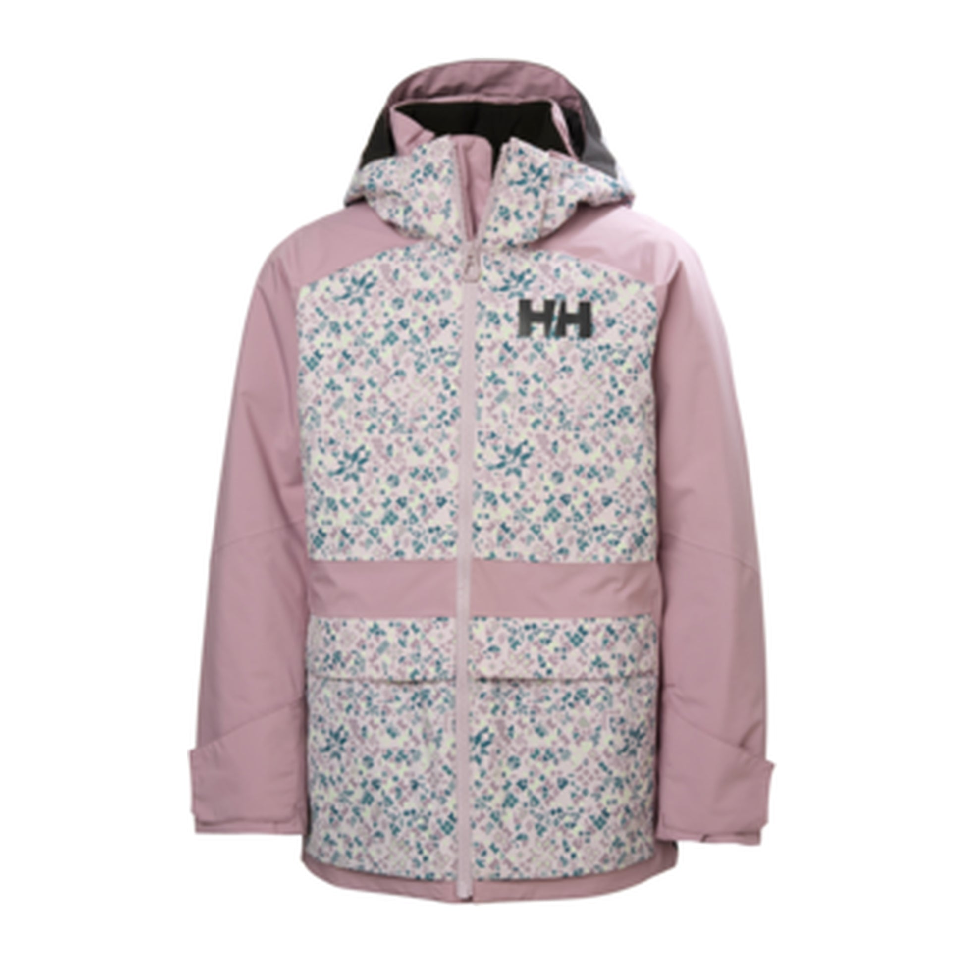 HH Girls' Jr Girl Stellar Jacket 2.0 – Purple Clay Aop – detail