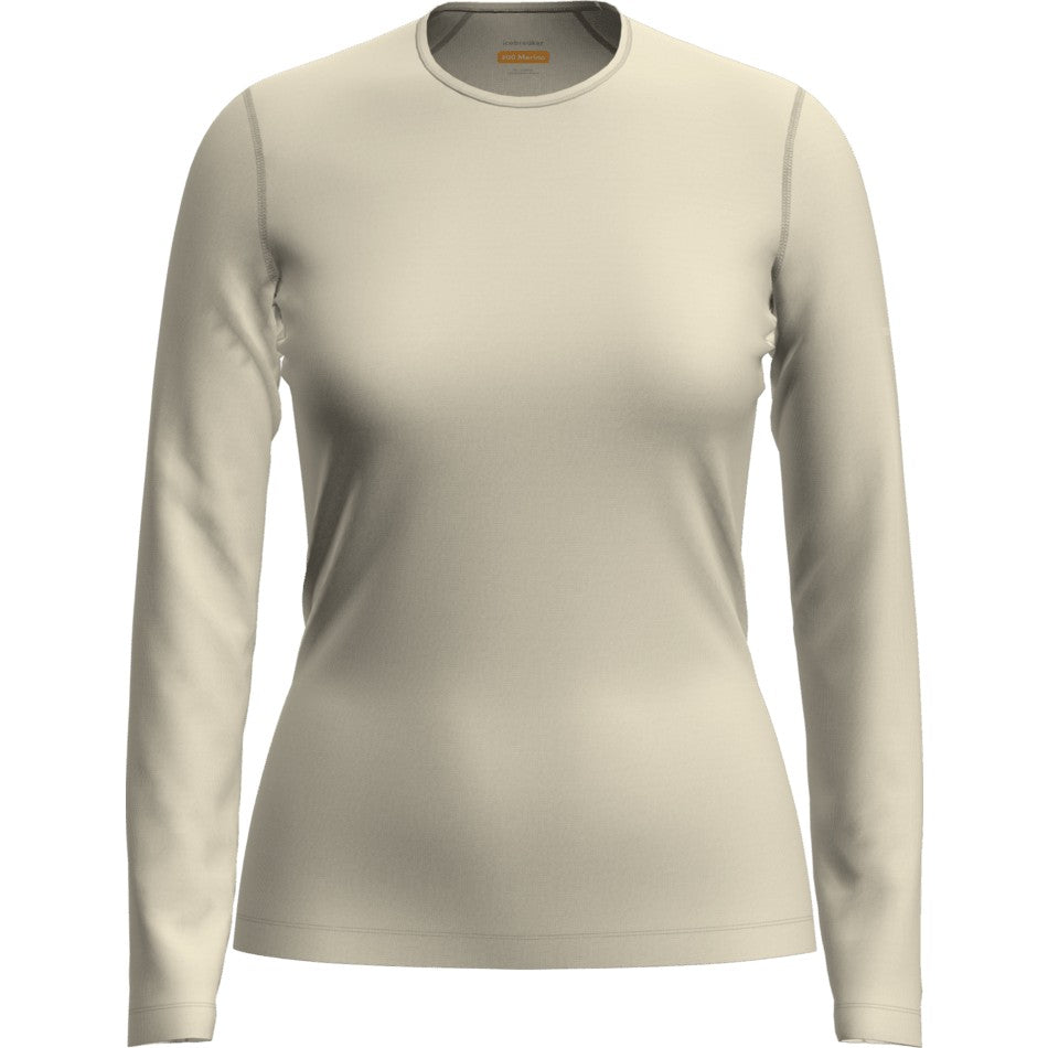 Icebreaker Women's Merino 200 Oasis Long Sleeve Crewe - Undyed
