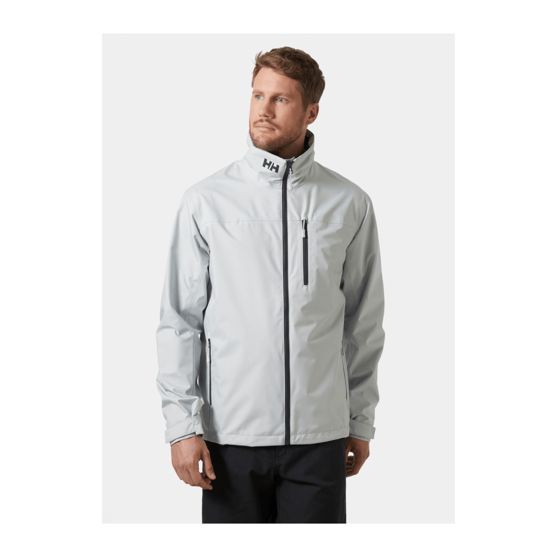 HH Men's Crew Jacket 2.0 – Grey Fog – detail