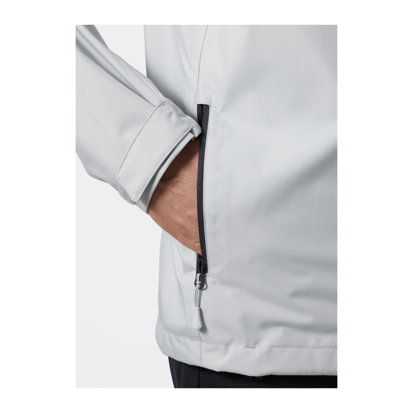 HH Men's Crew Jacket 2.0 – Grey Fog – detail