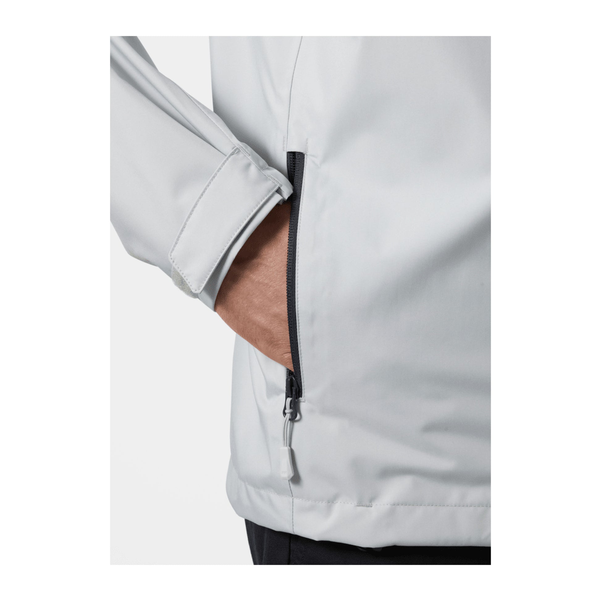 HH Men's Crew Jacket 2.0 – Grey Fog – detail