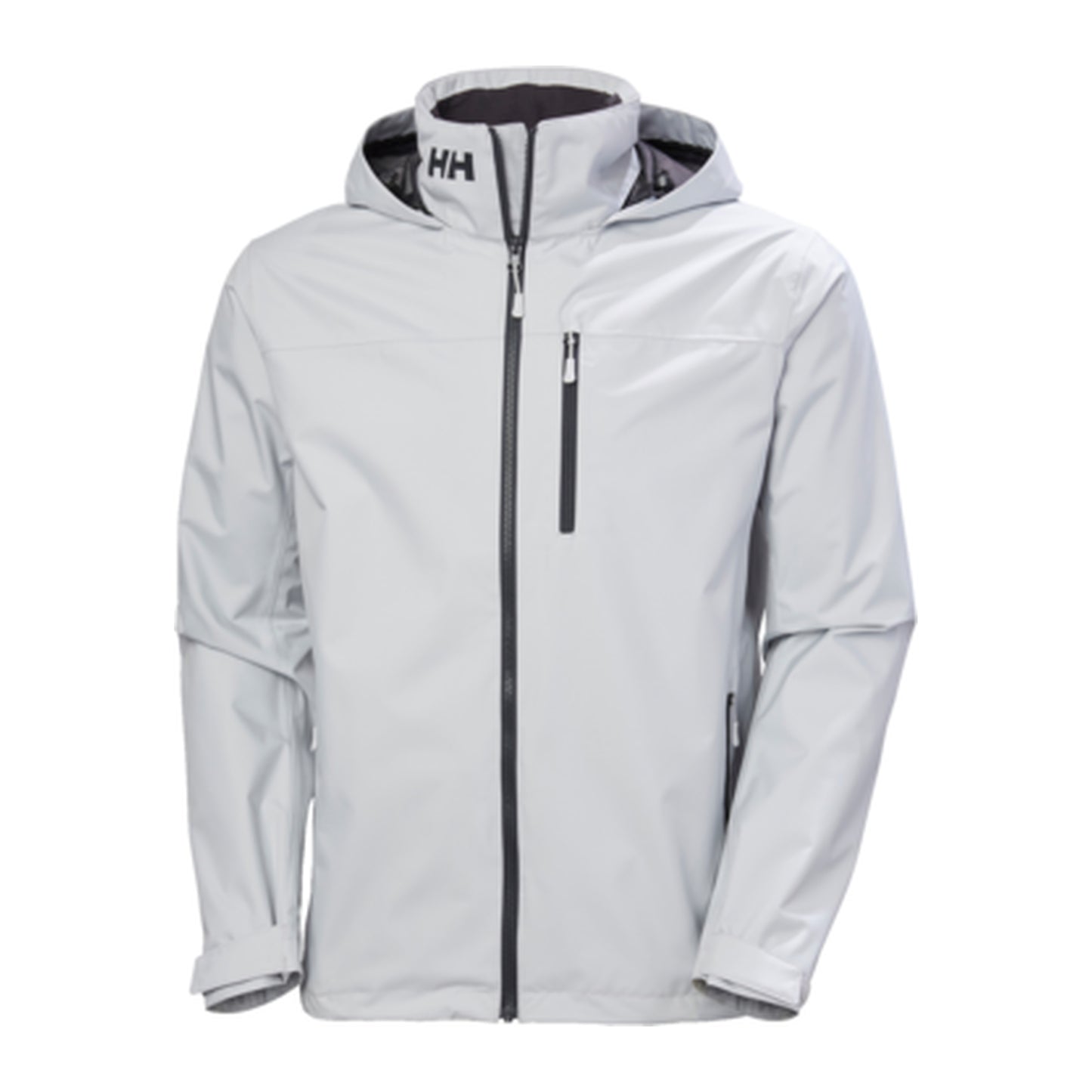 HH Men's Crew Hooded Jacket 2.0 – Grey Fog – detail