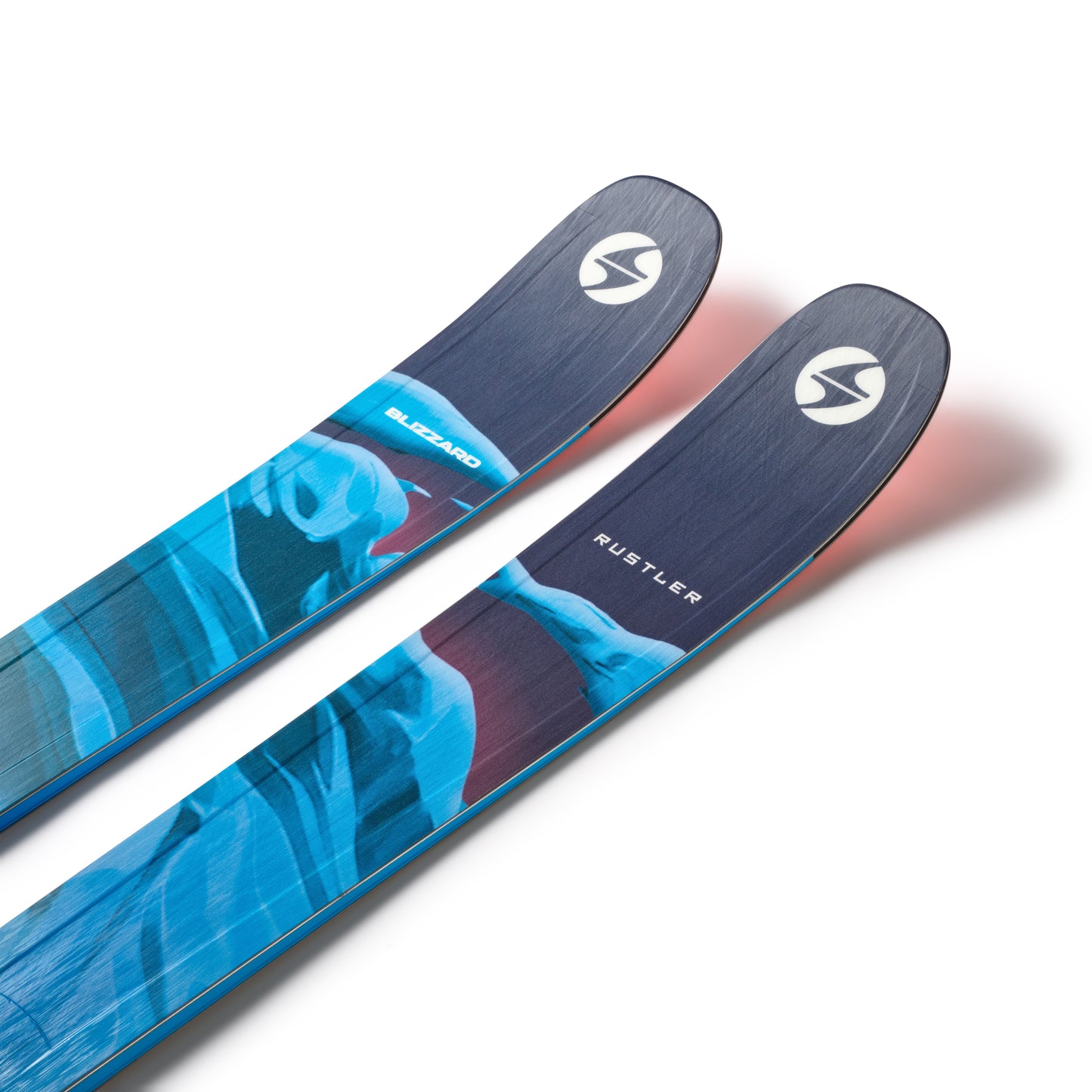 Blizzard Rustler 10 ski – angled view of the pair