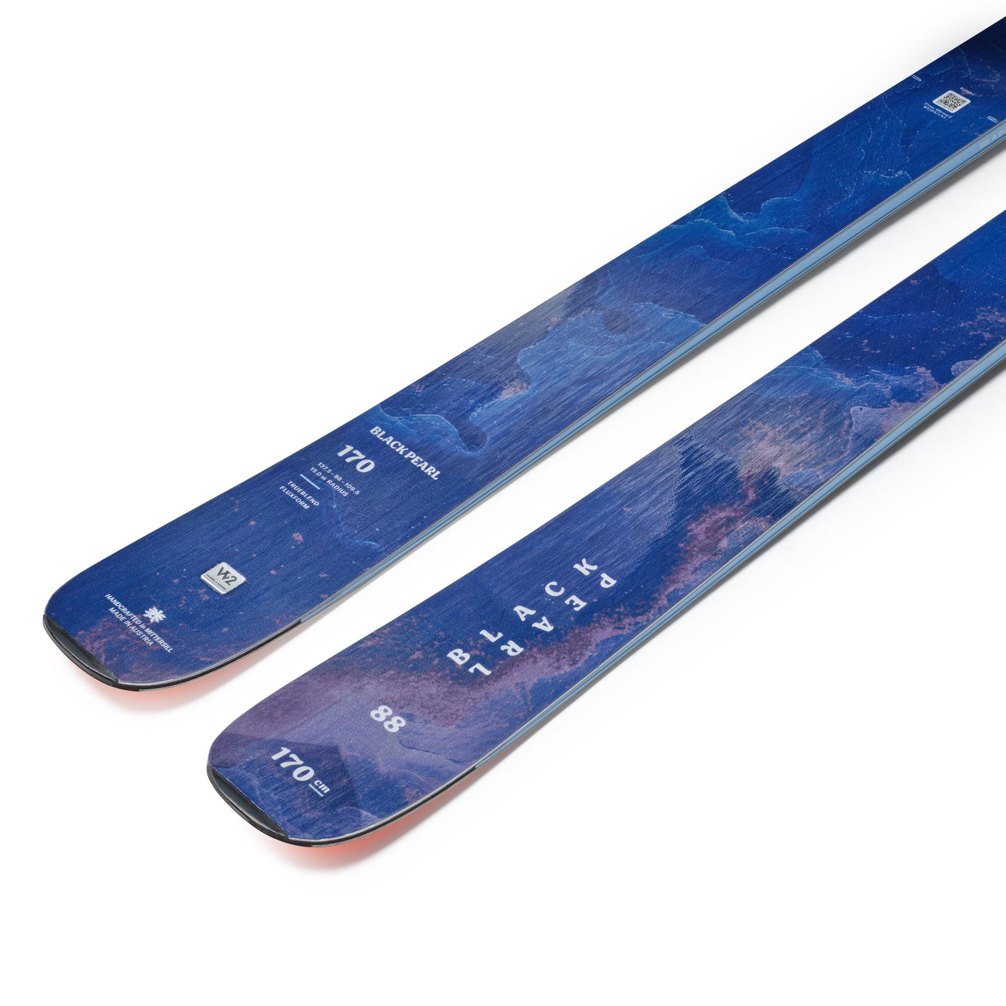 Blizzard Black Pearl 88 26/27 ski – angled topsheet detail