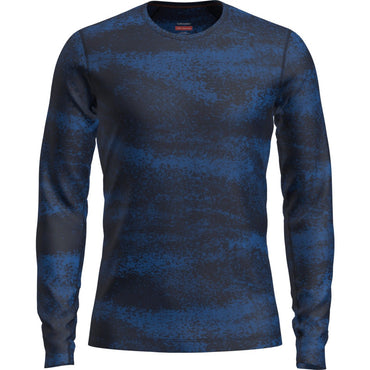 Icebreaker Men's Merino 260 Tech Vertex Long Sleeve Crewe Chillwave - Midnight Navy/Lazurite