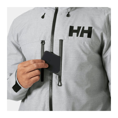 HH Men's Garibaldi 2.0 Jacket – Grey Melange – detail