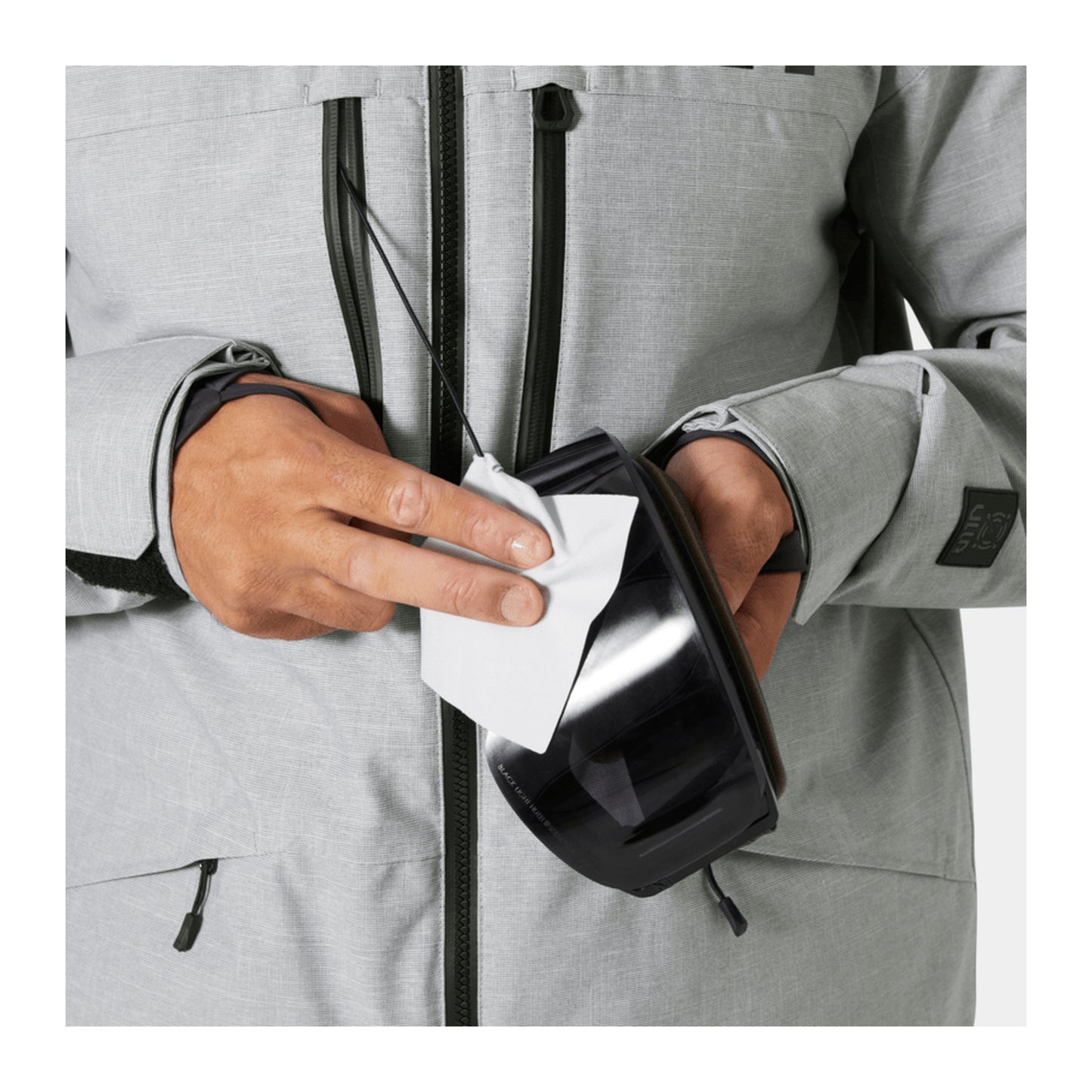 HH Men's Garibaldi 2.0 Jacket – Grey Melange – detail