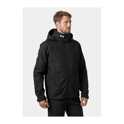 HH Men's Crew Hooded Midlayer Jacket 2 – Black – detail