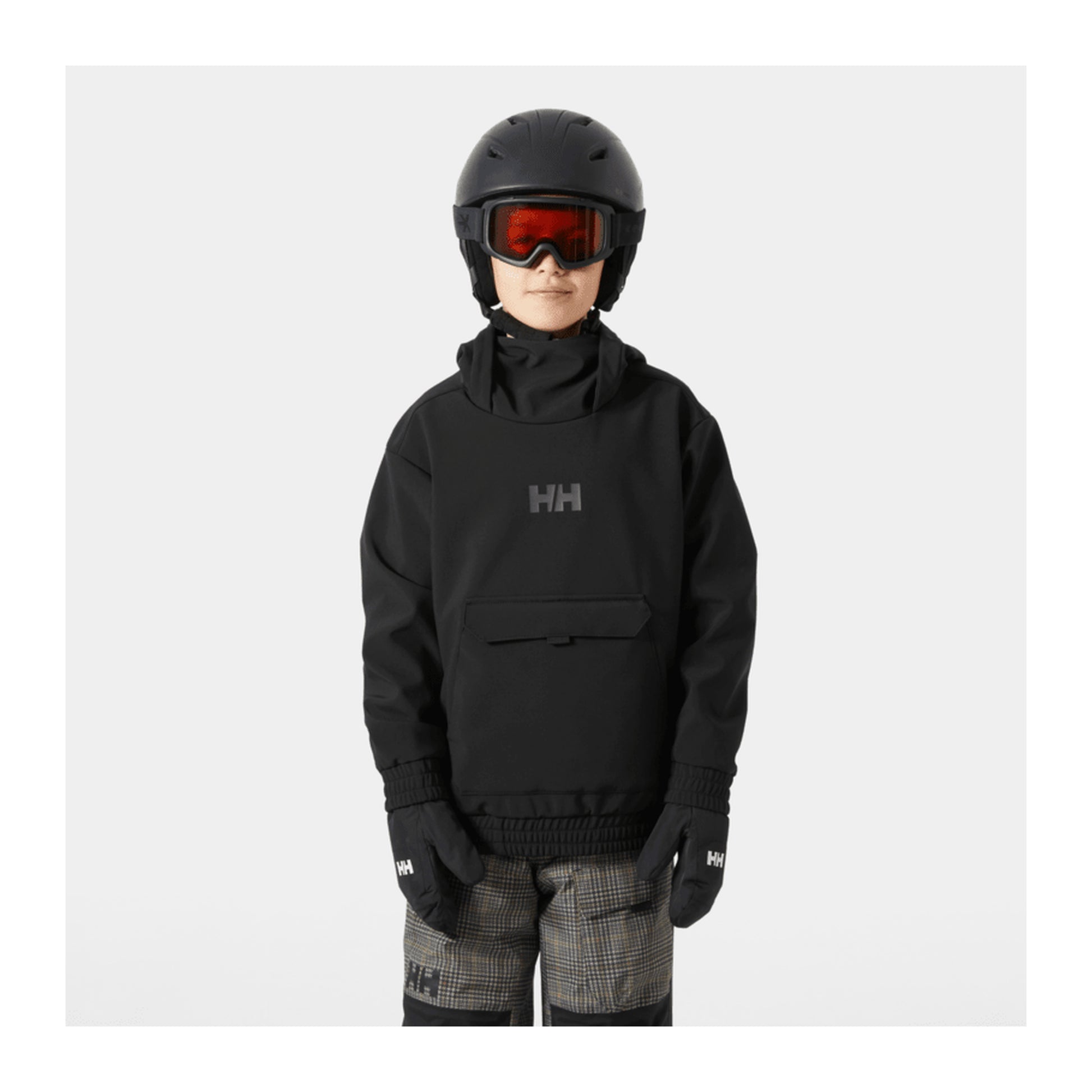 HH Junior Jr Powder Softshell Hoodie – Black – detail