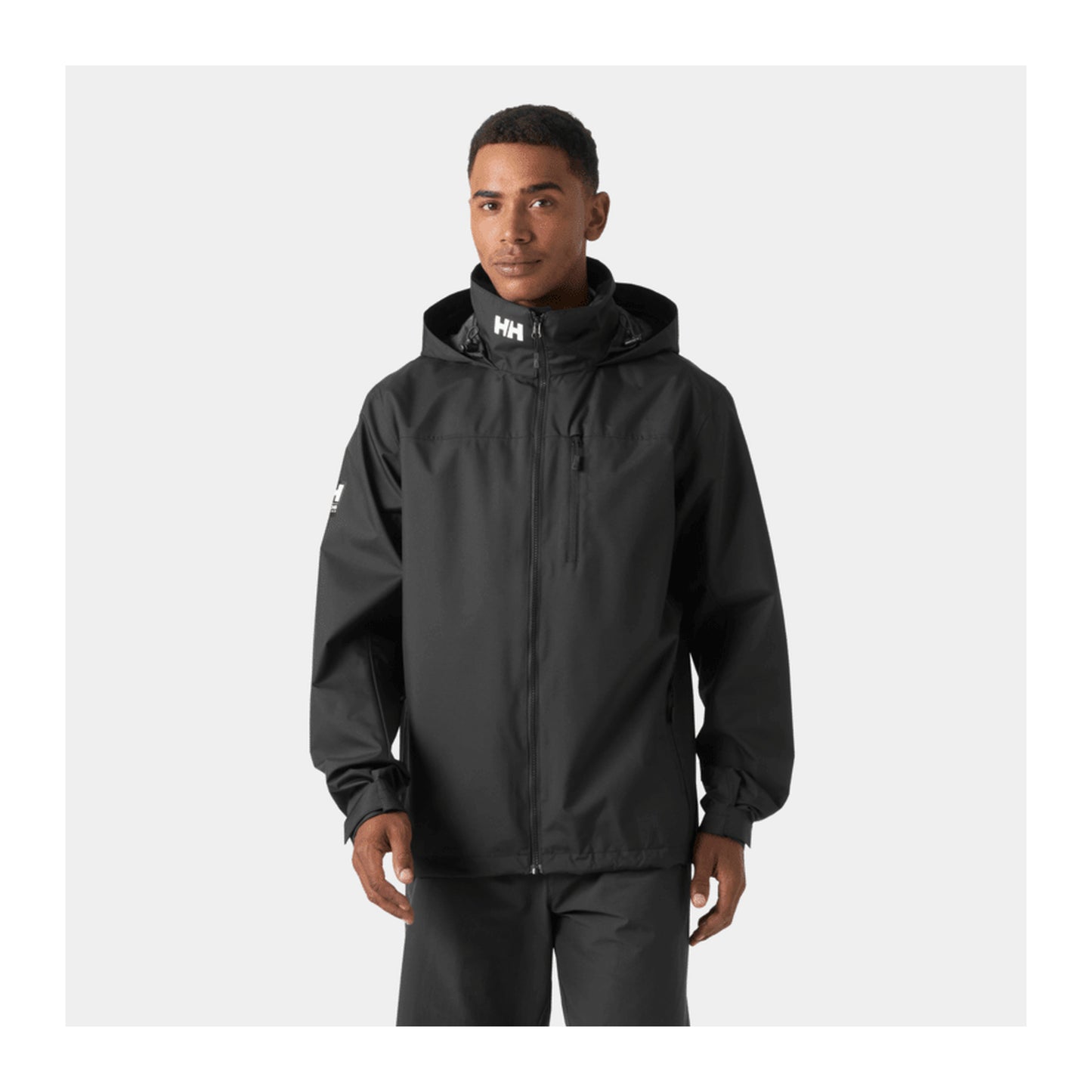 HH Men's Crew Hooded Jacket 2.0 – Black – detail