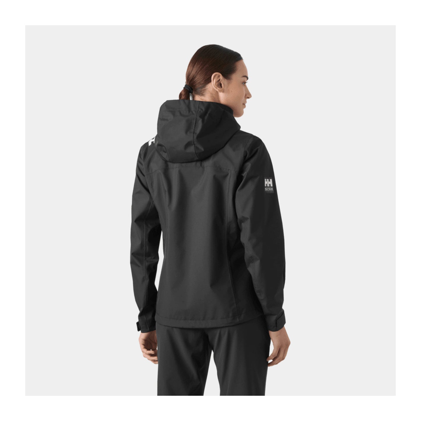 HH Women's W Crew Hooded Jacket 2.0 – Black – detail