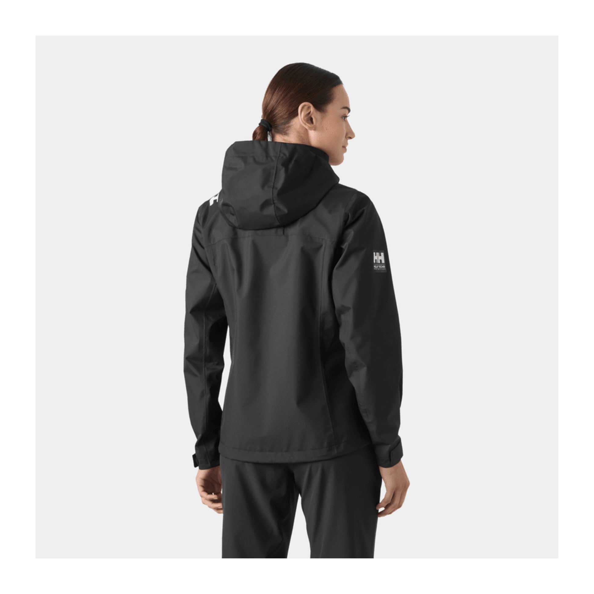 HH Women's W Crew Hooded Jacket 2.0 – Black – detail