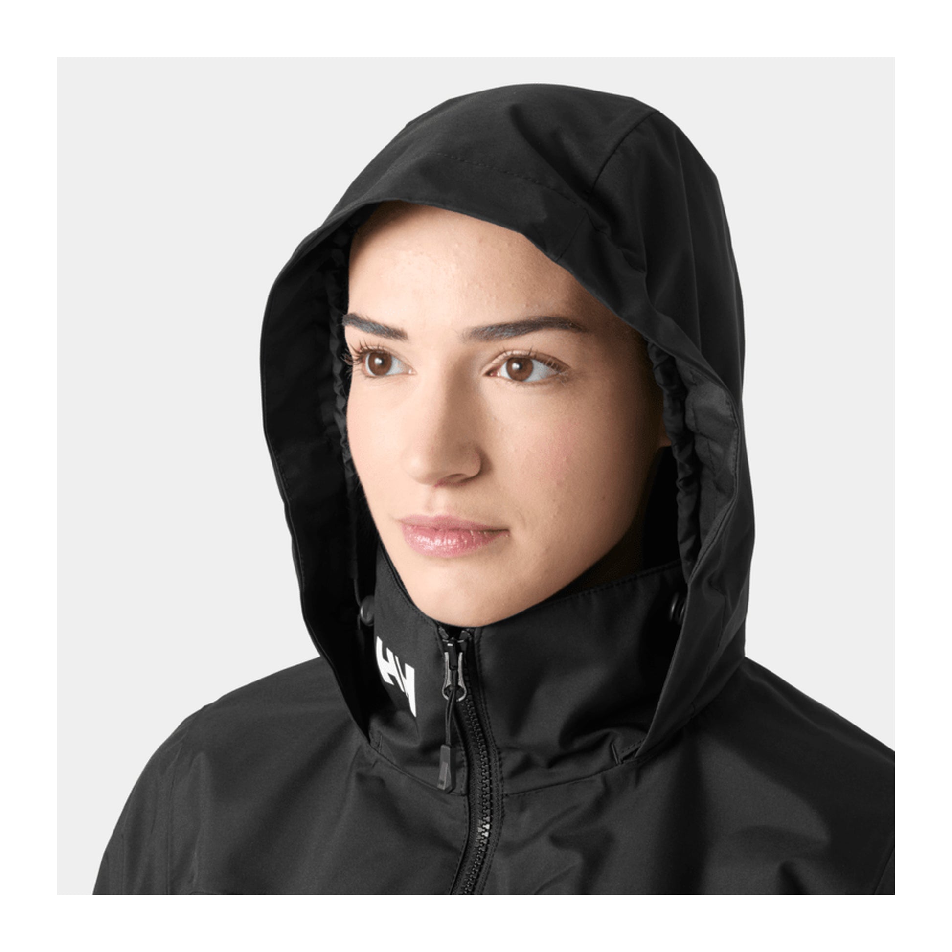 HH Women's W Crew Hooded Jacket 2.0 – Black – detail