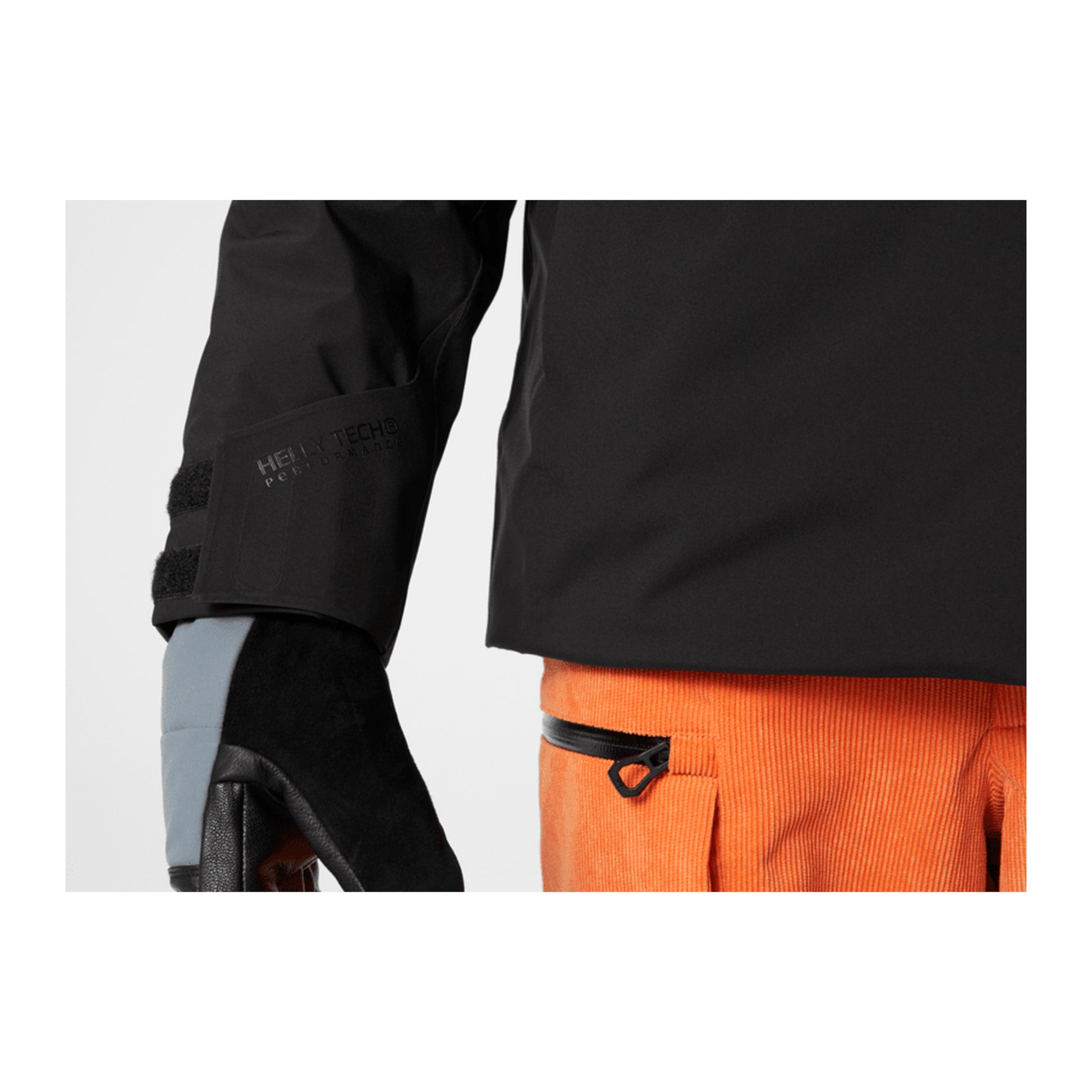 HH Men's Powderface Jacket – Black – detail