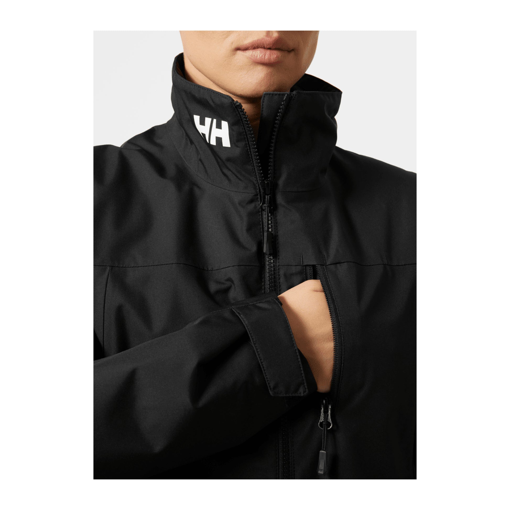 HH Women's W Crew Midlayer Jacket 2 – Black – detail